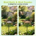 thumbnail image 2 of Lockways Retro Bird Bath for Outside, 32.6"  Weather-Resistant bird bath with 5 Prongs Base, Bird Baths and Feeder with Lotus Leaf Shaped Tray, Antique Bronze, 2 of 7