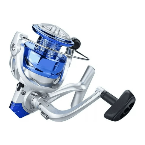 Carrete De Pesca Veloz Hecho De Metal Azul