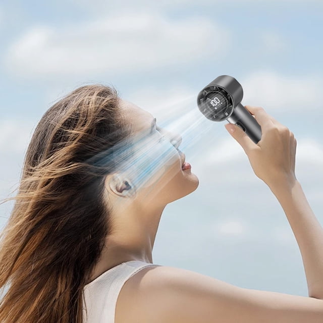 TIMIFIS Silicone Brush Turbine High Speed Handheld Fan Turbine Handheld Fan Usb Charging Mini Handheld Small Fan Kitchen Gadgets
