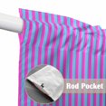 thumbnail image 4 of Swag Valance Curtains for Windows, Purple Striped Light Filtering Kitchen Curtains with Rod Pocket, Geometric Pink Vertical Solid Rainbow Window Treatment Valances for Living Room, 36x36 - 2 PCS, 4 of 9