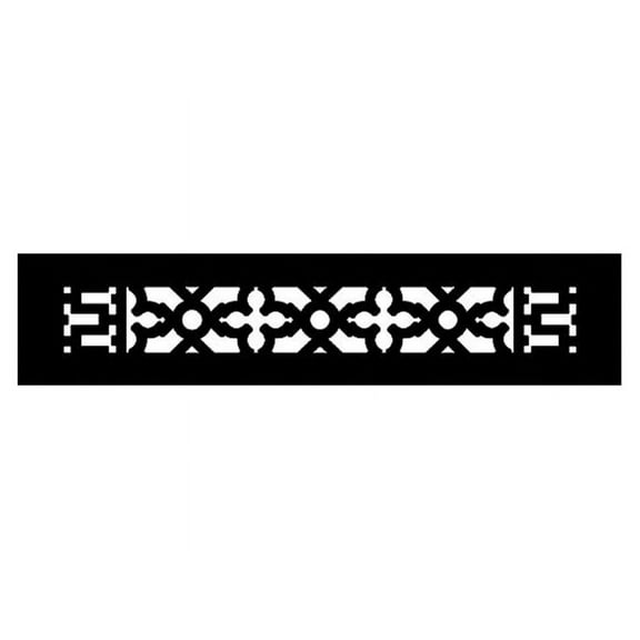 Reggio Registers 416-Anh Scroll Series 2-1/4" X 14" Floor Grille - Black