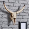 thumbnail image 5 of Long Horned RAM Decor Skull Halloween Decoration Wall Decor Skull Decor Longhorn Skull Figurines Crafts Head For Holiday Bedroom B 50x45x9.5cm, 5 of 8