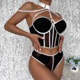 thumbnail image 2 of Lencería Sexy Gibobby para mujer Escote En V profundo Encaje Sexy Vestido transparente, 2 of 5