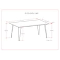 thumbnail image 3 of Hunter 66" Walnut Veneer Dining Table - Modern Industrial, Seats 6, Black Metal Legs, Kitchen/Dining Room Furniture. Sturdy Wood Table for Family Meals., 3 of 6
