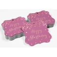 thumbnail image 4 of Inkdotpot Hang Tags Happy Birthday Favor Bracket Shape Gift Tags Real Rose Gold Foil Bonbonniere Tag Pack Of 50, 4 of 7