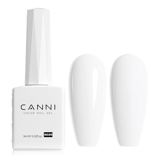 Esmalte en gel CANNI Blanco Puro de Alto Brillo 9 ml