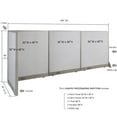 thumbnail image 2 of GOF L-shaped Freestanding Partition 30"D x 108"W x 48"H,  Office Room Divider, Privacy Screen, Workstation Cubicle, 2 of 13