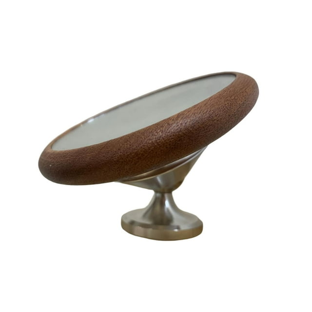 yuksok Espresso Lens Mirror Flow Rate Observation Reflective Mirror for Restaurant Cafe Ebony Argent Base