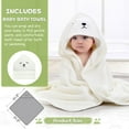 thumbnail image 3 of Collapsible Baby Bathtub for Newborn with Thermometer & 1 Hooded Towel & 1 Soft Floating Cushion,Portable Travel Bathtub with Drain Hole, Durable Foldable Baby Tubs for Infants to Toddler, 3 of 4