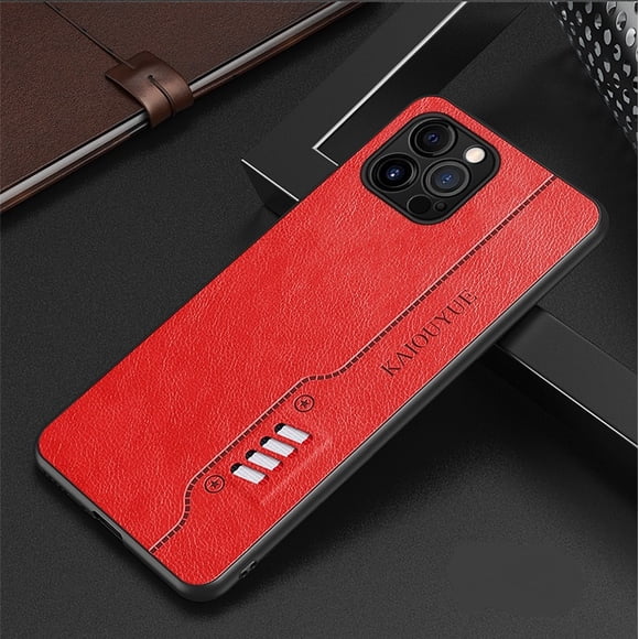 TONDAR Fashion Leather Texture Shockproof Case Ultra Light Back Cover for iPhone 13 (Red)