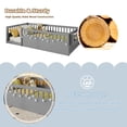 thumbnail image 6 of Twin Size Toddler Floor Bed Frame, Montessori Floor Bed with Guardrails, Pine Wood Bed Frame for Kids, No Slats Included, Gray, 6 of 10