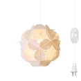 thumbnail image 2 of Kiven Plug in Pendant Light Equipped with Dimmable Lighting Cord（15ft）,Creativity Pendant Light PMMA Flower Shade for Bedroom Counter Children's Bedroom,White-1 Pack, 2 of 7