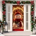thumbnail image 5 of kcavykas Outdoor Christmas Decorations Holiday Christmas Door Curtain Decorative Scene Backdrop Cover With Winter Tree Print Heavy-Duty Thermal Fabric Doorway Curtain for Front Door Entryway Decor, 5 of 6