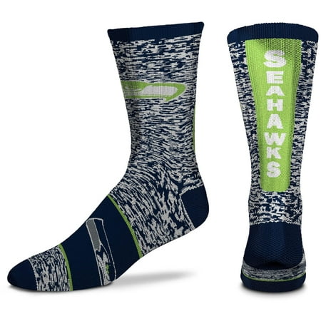 Men's For Bare Feet Seattle Seahawks Ticket Heathered Crew Socks -