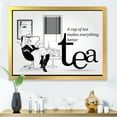 thumbnail image 3 of Designart 'Ancient Fashion Girl Drinking A Cup Of Tea' Vintage Framed Art Print, 3 of 4