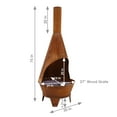 thumbnail image 5 of Sunnydaze 75" Mexican-Style Rust Patina Finish Steel Wood-Burning Chiminea with Wood Grate, 5 of 12