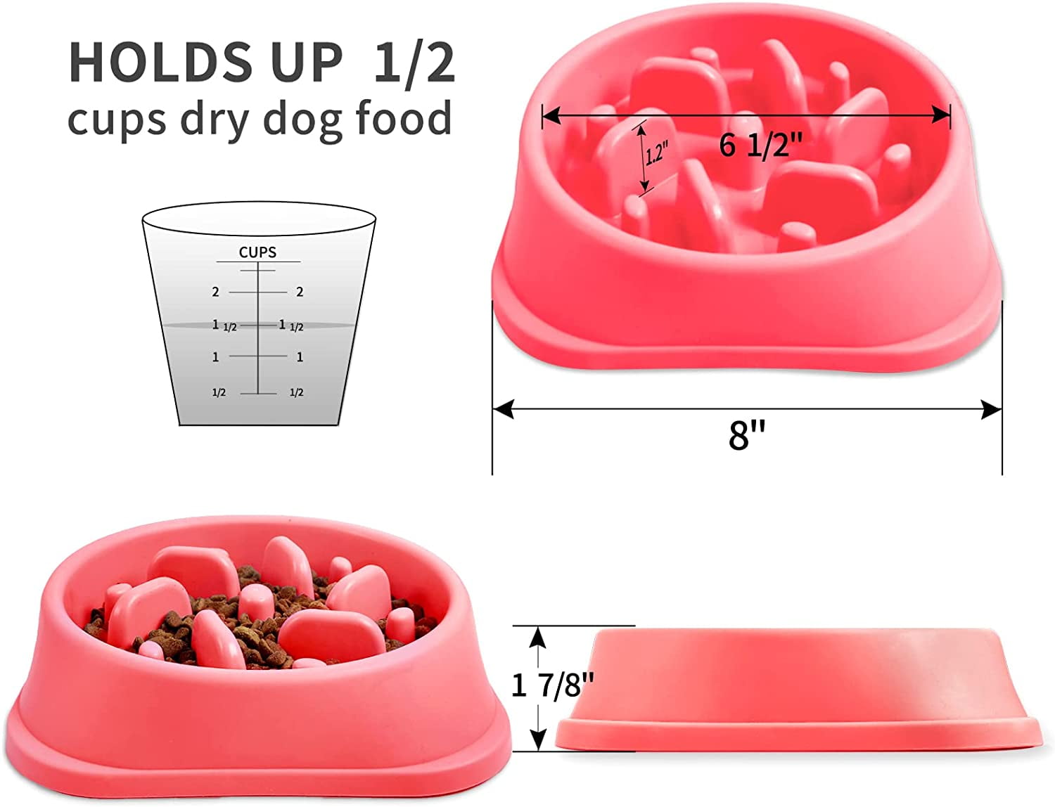 Slow Feeder Dog Bowl, Maze Interactive Dog Puzzle, Fun Feeder Bloat Stop  Slo Bowl Pet Slow Food Bowl Anti-turn Pet Bowl_tmall