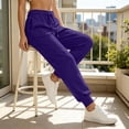 thumbnail image 6 of Resicozy SweatPants for Women Baggy Trousers Wide Leg Elastic Waist Athletic Casual Workout Lounge Joggers with Pockets Purple L, 6 of 7