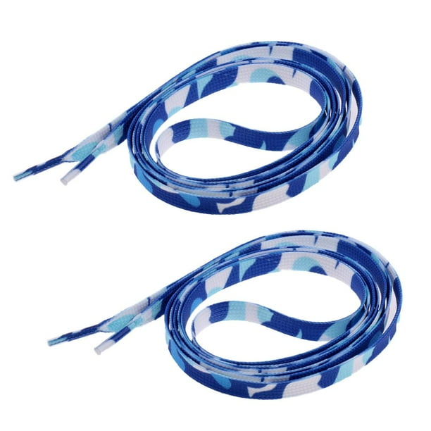 71'' Patines planos con cordones Zapatillas de deporte para patinar Cordones para botas de fiesta Cordón Azul camuflaje