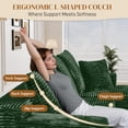 thumbnail image 4 of LLappuil 108" Sectional Sofa, Modular Sectional Couch with Left Chaise, Deep Seat Corduroy Cloud Sofa for Living Room Green, 4 of 8