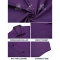 thumbnail image 6 of Mens Button Down Short Sleeve Shirts Formal Dress Shirts Business Pocket Casual Shirt Purple, 6 of 6