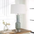 thumbnail image 3 of Uttermost Imperia Contemporary Crystal Glass Iron Fabric Table Lamp in Blue/Gray, 3 of 3