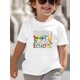 thumbnail image 1 of Youngsters' 1st Grade Happy School Graphic T-Shirt - Short Sleeve Tee with Backpack & Pencils Design, Breathable Summer Casual Wear for Boys & Girls, Youngsters'S School Apparel | Comfortable, 1 of 6
