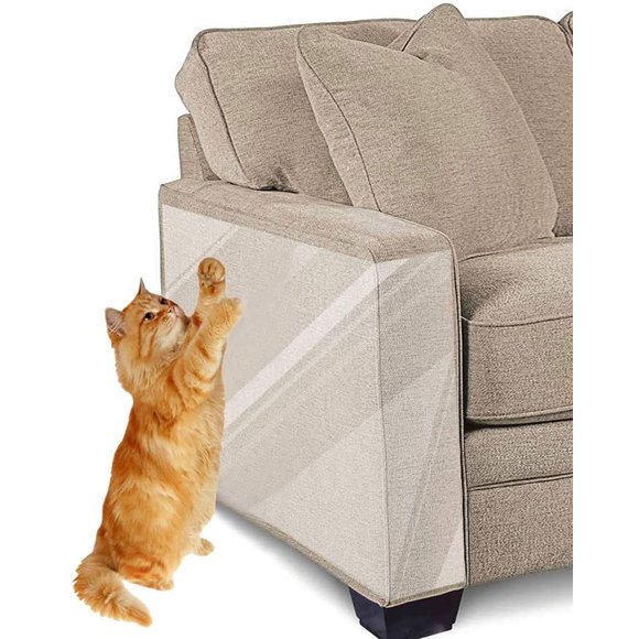 8 PCS Furniture Protectors from Cat,Anti Cats Scratch Guards Deterrent Training Tape,Anti Scratching Protection, Double Sided Tape,Best Choice to Protect Your Furniture from Your Loved Pet