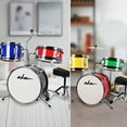 thumbnail image 4 of ADM 3-Piece Junior Drum Set for Kids Beginners, Kids Drum Kit with Full set of silent mats, Adjustable Throne, Cymbal, Pedal & Drumsticks - Red, Blue, Black, 4 of 8