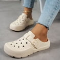 thumbnail image 2 of Rokment Womens Wide Width Clogs Orthopedic Arch Support Garden Shoes Waterproof Non Slip Closed Toe Backless Slippers Comfortable Beach Barefoot Water Sandals White Size 6.5, 2 of 7