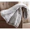 thumbnail image 1 of Christian Siriano - Luxurious Snow Leopard Fur Filled Grey Throw (60" x 70") - Gift Box Included - Perfect for Gifting Friends &amp; Family, 1 of 7
