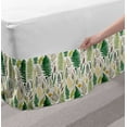 thumbnail image 2 of Woodland Bed Skirt, Old Engraved Vintage Art Colored Ferns Weeds and Herbs Sketch Art Print, Elastic Bedskirt Dust Ruffle Wrap Around for Bedding Decor, 4 Sizes, Off White Multicolor, by Ambesonne, 2 of 2