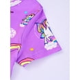 thumbnail image 5 of QEFJNO Kids Girls Pajamas Set 2 PCS Short Sleeve Top and Shorts Pants for Toddler Girls Unicorn Pjs Size 3-12Y, 5 of 10