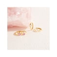 thumbnail image 6 of 14k Gold Sparkling Heart Pink Kids / Children's / Girls Earrings Hoop, 6 of 7