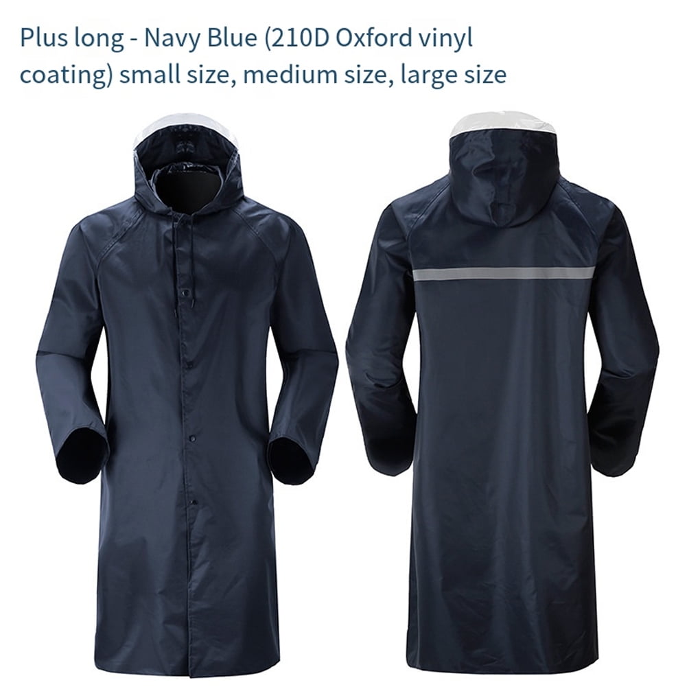 Men Long Raincoat Thickened Windproof Rain Coats Rainwear