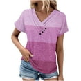 thumbnail image 2 of Kayannuo Short Sleeve Womens Tops Graphic Tees Women Valentine's Day Women's Fashion Casual Short Sleeve V-Neck Blouses Shirts, 2 of 4