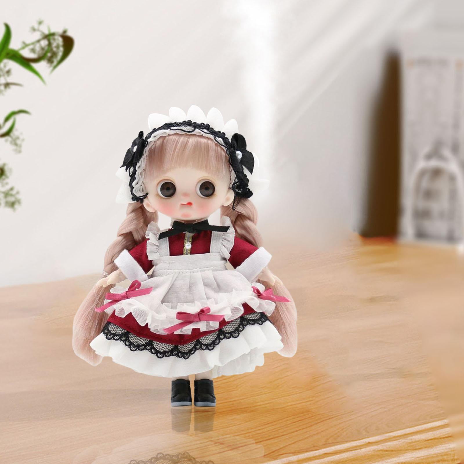 BELOVING Ball Jointed Baby Doll Dress up Accessories Fashion Dress DIY Toy Girl Doll 14cm red Walmart