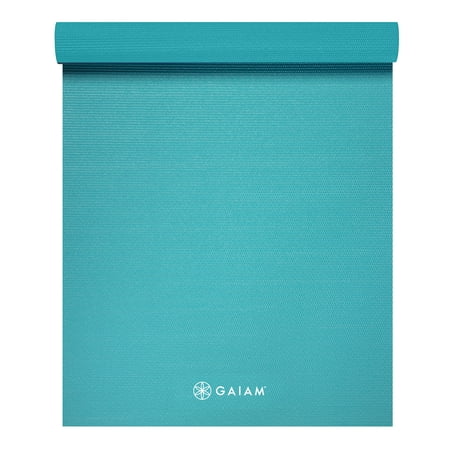 Gaiam Yoga Mat 5mm Light Blue Walmart Com