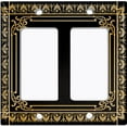 thumbnail image 6 of Metal Light Switch Plate Cover Elegant Victorian Floral Frame Black FRA076, 6 of 13