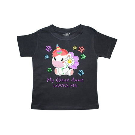 

Inktastic My Great Aunt Loves Me- cute unicorn Gift Toddler Boy or Toddler Girl T-Shirt