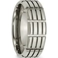 thumbnail image 4 of Titanium 8mm Grooved Polished Band (Size 13) Made In China tb302-13, 4 of 5