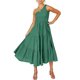 thumbnail image 2 of Moda Mujer Boho Verano Causal Un Hombro Sin Mangas Smocked Maxi Vestido Fridja  hjkh3146, 2 of 5