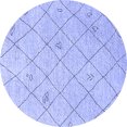 thumbnail image 1 of Ahgly Company Machine Washable Indoor Round Solid Blue Modern Area Rugs, 6' Round, 1 of 4