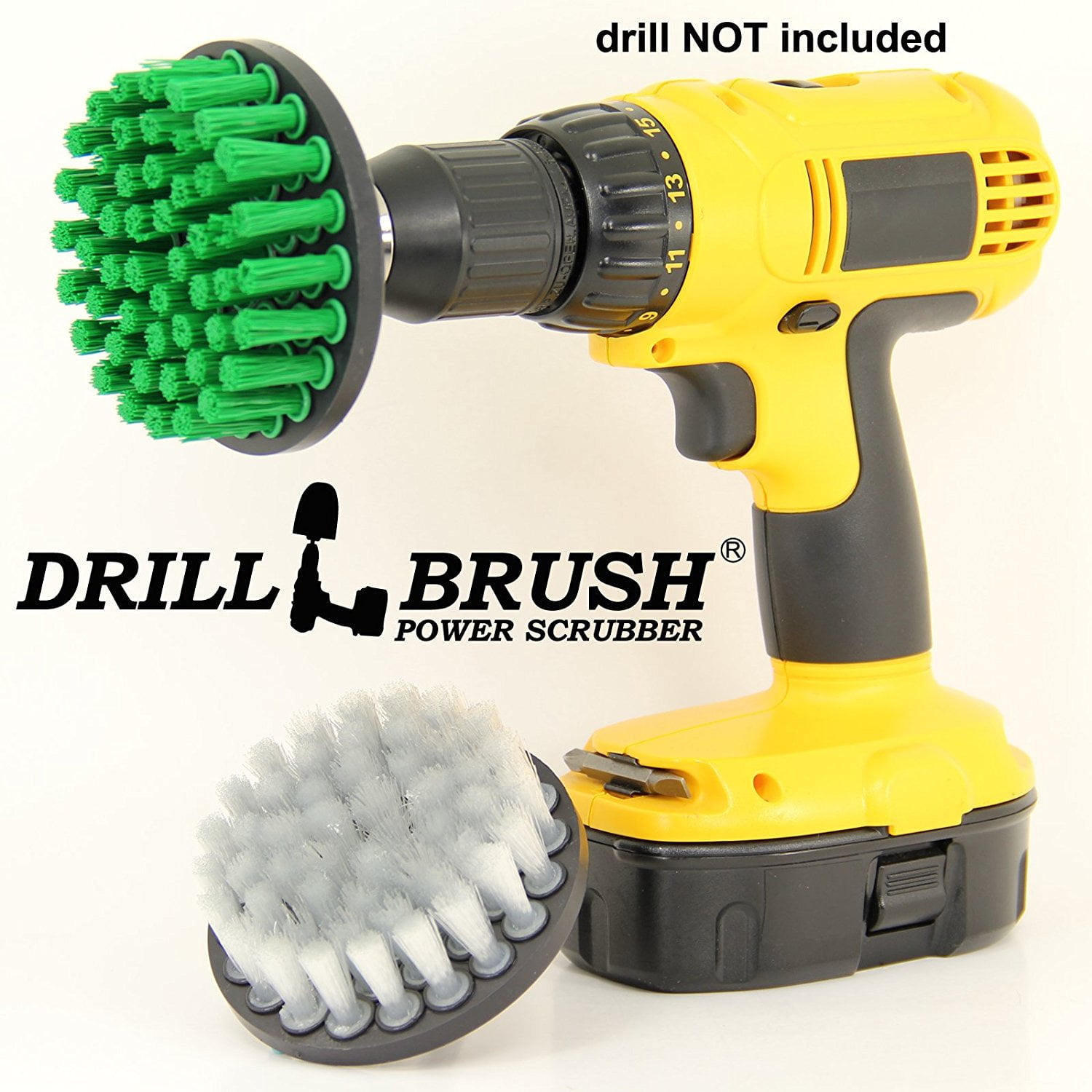 Electric Scrub Nylon Brush Drill Attachment Cleaning Bit Kit by