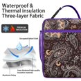 thumbnail image 4 of Paisley Pattern Insulated Lunch Bag – Vintage Bohemian Floral Tote with Elegant Retro Design, Ideal for Work, School, or Picnic, 4 of 6