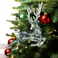 thumbnail image 2 of Christmas Deer Decoration, Acrylic Christmas Ornament, Clear Hanging Reindeer Decoration for Tree and Home, Transparent Acrylic Material, 7.4x7.4 Inch, Indoor Outdoor Use, Lightweight and Durable, 2 of 6