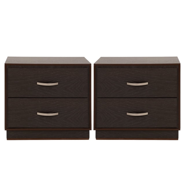 Set de 2 buros Aleska Chocolate Kessa Muebles