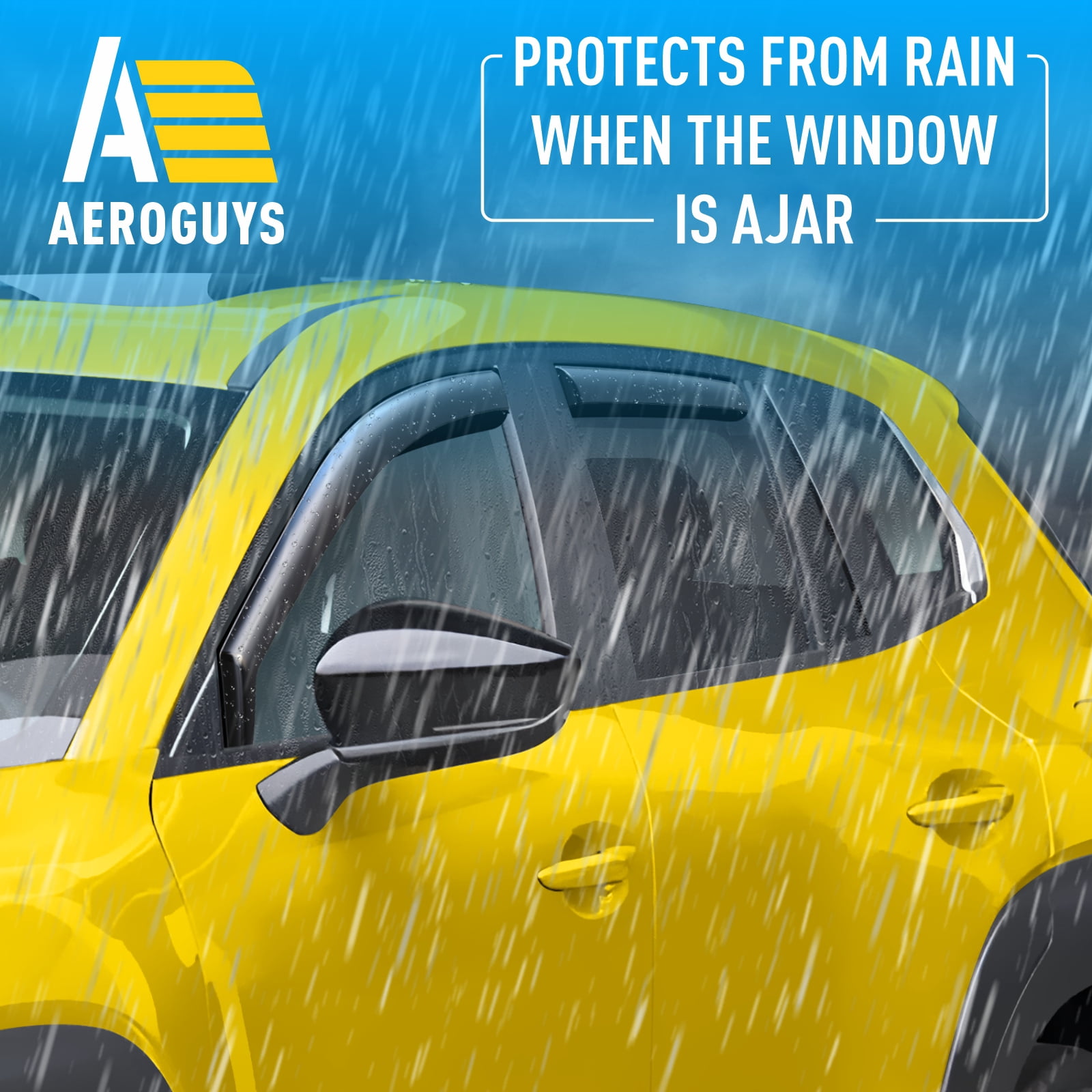 AEROGUYS Extra Durable Window Deflectors In-Channel Window Visors Rain Guards Fit for Mazda CX-50 2023-2026, Sun Visors, Wind Vent Visors, vent shades, Car Accessories - 4 pcs. AG0755