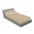 thumbnail image 2 of Ambesonne Ethnic Fitted Sheet & Pillow Sham Set, Abstract Lines Dots Folk, Twin, Redwood White, 2 of 2