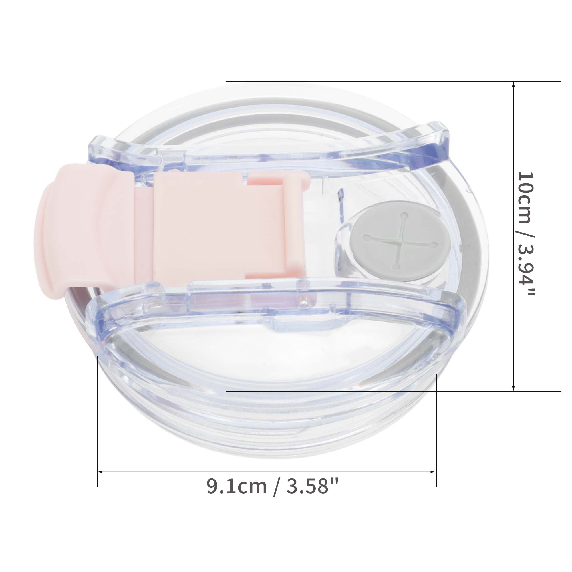 Unique Bargains 1 Pc Durable Tumbler Lid with Magnetic Slider and O-Rings Pink